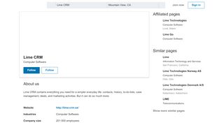 
                            12. Lime CRM | LinkedIn