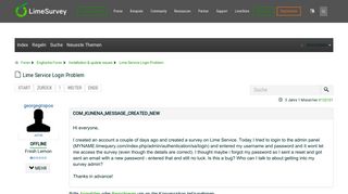 
                            10. Lime Service Login Problem - LimeSurvey forums