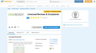 
                            12. Limeroad Reviews, Complaints & Customer Ratings (2019)