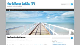 
                            6. LimeSurvey Install @ Userpage – das dahlemer dorfblog (d³)