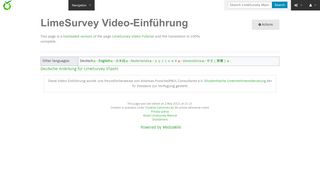 
                            8. LimeSurvey Video-Einführung - LimeSurvey Manual