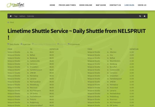 
                            6. Limetime Shuttle Service ~ Daily Shuttle from NELSPRUIT ! - EasyBlog