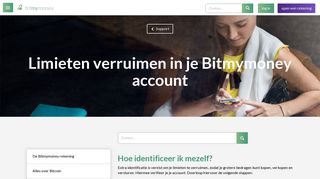 
                            5. Limieten verruimen in je Bitmymoney account - Support