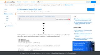 
                            10. Limit access to proftpd user - Stack Overflow