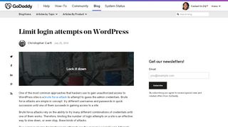 
                            7. Limit login attempts on WordPress - GoDaddy Blog
