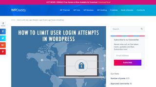 
                            12. Limit User Login Attempts, Login IPs and Login Places in WordPress ...