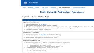 
                            11. Limited Liability Partnership - Procedures - Mia