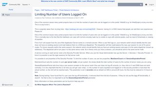 
                            7. Limiting Number of Users Logged On - Portal - SCN Wiki