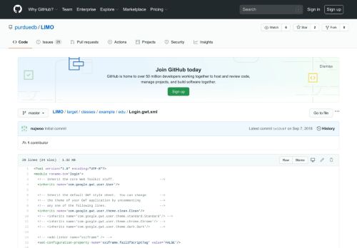 
                            11. LIMO/Login.gwt.xml at master · purduedb/LIMO · GitHub