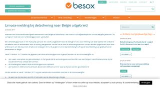 
                            7. Limosa-melding bij detachering naar België uitgebreid - Besox