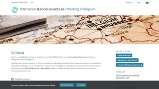 
                            3. Limosa - Working in Belgium - International.socialsecurity.be