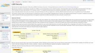 
                            8. LIMS Security - LabLynx Wiki