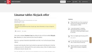 
                            11. Linamar tables Skyjack offer - The Globe and Mail