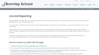 
                            8. Linc-Ed Reporting - Bromley School