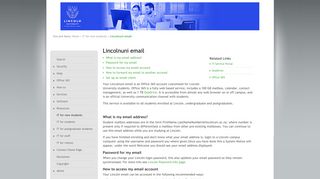 
                            13. Lincolnuni email - Service Desk - Lincoln University