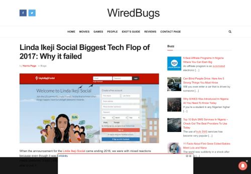 
                            8. Linda Ikeji Social Biggest Tech Flop of 2017: Why it failed - WiredBugs