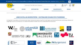 
                            3. Lindeonline auf Universitäten | Linde Verlag