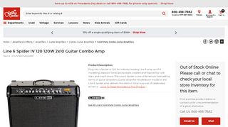 
                            9. Line 6 Spider IV 120 120W 2x10 Guitar Combo Amp | Guitar Center