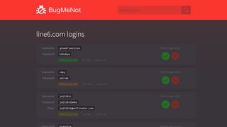 
                            5. line6.com passwords - BugMeNot