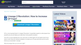 
                            12. Lineage 2 Revolution: How to Increase CP Fast? - BlueStacks