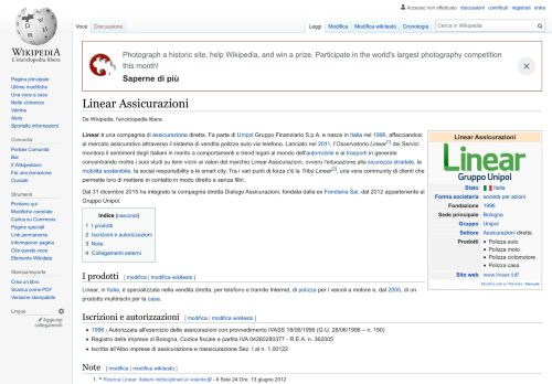 
                            12. Linear Assicurazioni - Wikipedia