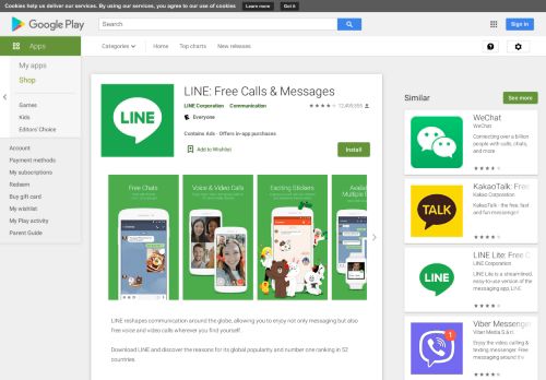 
                            4. LINE:Chamadas&Mensagens Grátis – Apps no Google Play