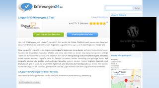 
                            13. ᐅ LinguaTV Erfahrungen & Test 2018 - Erfahrungen24.eu