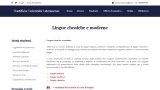 
                            10. Lingue classiche e moderne - Pontificia Università Lateranense