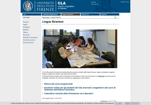 
                            8. Lingue Straniere - Centro Linguistico di Ateneo - UniFI - CLA