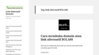 
                            5. Link Alternatif BOLA88 | Link Alternatif Domain
