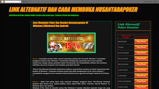 
                            11. LINK ALTERNATIF DAN CARA MEMBUKA NUSANTARAPOKER