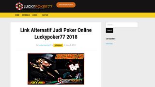 
                            8. Link Alternatif Judi Poker Online Luckypoker77 2018 | Info99.Co