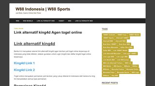 
                            9. Link alternatif king4d Agen togel online - W88 Indonesia | W88 Sports