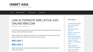 
                            7. LINK ALTERNATIF M88 | SITUS JUDI ONLINE M88.COM - 188BET ASIA