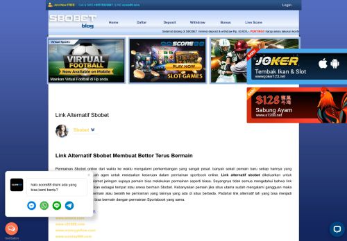 
                            5. Link Alternatif Sbobet - www.jimwater.com - SBOBET Asia | Agen ...