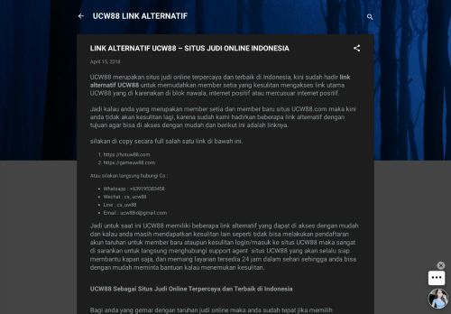 
                            7. LINK ALTERNATIF UCW88 – SITUS JUDI ONLINE INDONESIA