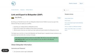 
                            13. Link and Export to Bidspotter (GAP) – Wavebid Help Desk