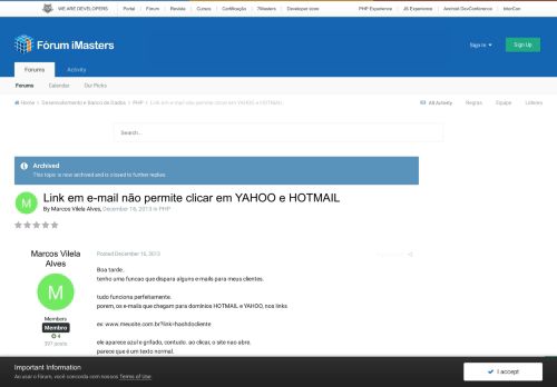 
                            7. Link em e-mail não permite clicar em YAHOO e HOTMAIL - PHP - Fórum ...