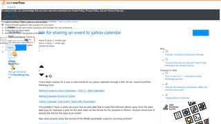 
                            12. link for sharing an event to yahoo calendar - Stack Overflow