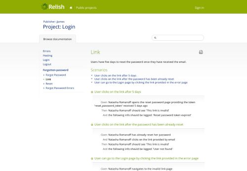 
                            5. Link - Forgotten-password - Login - JJames - Relish