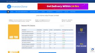 
                            2. Link Intime India Private Limited Archives - InvestorZone