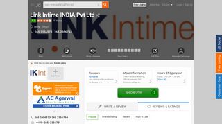 
                            5. Link Intime INDIA Pvt Ltd - Justdial