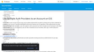 
                            1. Link Multiple Auth Providers to an Account on iOS | Firebase