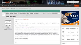 
                            11. Link on Tumblr to automatically send emails - Programming - Linus ...