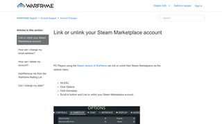 
                            10. Link or unlink your Steam Marketplace account – WARFRAME Support