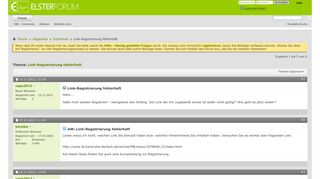 
                            1. Link-Registrierung fehlerhaft - Elster-Forum