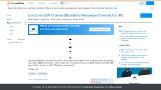 
                            7. Link to my BBM Channel (BlackBerry Messanger Channel) from PC ...