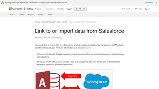 
                            8. Link to or import data from Salesforce - Access - Office Support