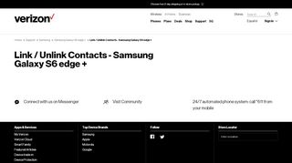 
                            8. Link / Unlink Contacts - Samsung Galaxy S6 edge + | Verizon Wireless