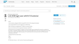 
                            5. Link XCM login user with R/3 Customer - archive SAP